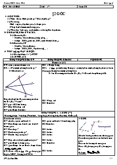 Bài giảng môn toán lớp 6 - Tiết 17 - Tuần 22 - Bài 2: Góc