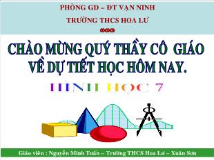 Bài giảng môn toán lớp 7 - Bài 6: Hai đường thẳng song song