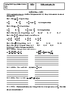Bài giảng môn Toán lớp 7 - Kiểm tra 1 tiết