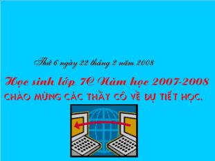 Bài giảng môn toán lớp 7 - Ôn tập chương 2 ( tiết 1)