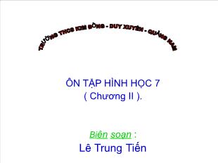 Bài giảng môn toán lớp 7 - Ôn tập học kỳ 1