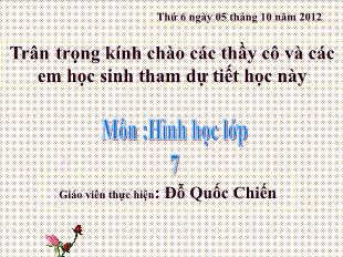 Bài giảng môn toán lớp 7 - Tiết 12: Định lí (tiếp)