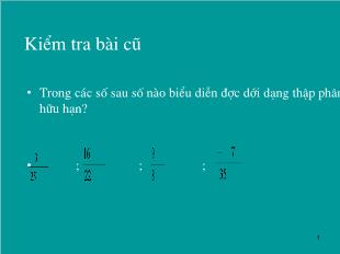 Bài giảng môn toán lớp 7 - Tiết 15: Làm tròn số (tiếp theo)