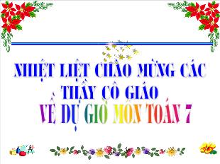 Bài giảng môn toán lớp 7 - Tiết 49 - Bài 2: Quan hệ giữa đường vuông góc và đường xiên, đường xiên và hình chiếu (tiếp)