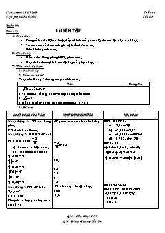 Bài giảng môn Toán lớp 7 - Tuần 10: Tiết 19 : Luyện tập