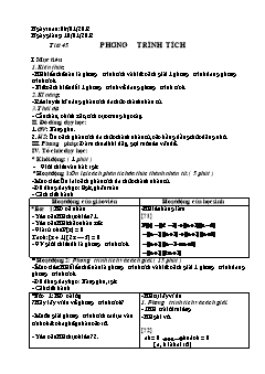 Bài giảng môn toán lớp 8 - Tiết 45: Phương trình tích