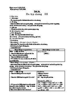 Bài giảng môn toán lớp 8 - Tiết 54: Ôn tập chương III