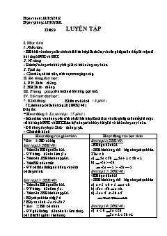 Bài giảng môn toán lớp 8 - Tiết 59: Luyện tập