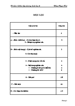 Đề tài Tổ chức tiết ôn tập chương hình học