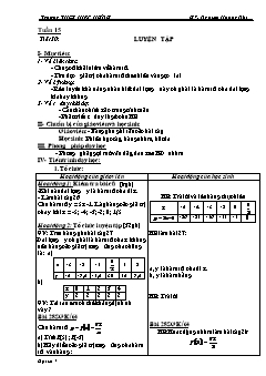 Bài giảng môn Đại số lớp 7 - Nguyên Hoàng Nhi - Tuần 15 - Tiết 30: Luyện tập
