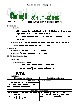 Bài giảng môn Đại số lớp 7 - Tiết 1: Tập hợp q các số hữu tỉ