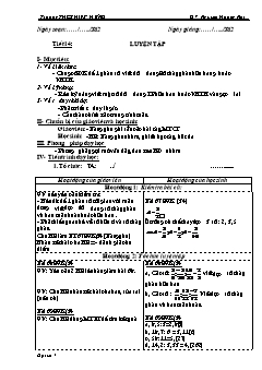 Bài giảng môn Đại số lớp 7 - Tiết 14: Luyện tập (Tiếp theo)