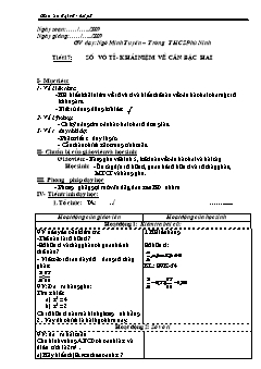 Bài giảng môn Đại số lớp 7 - Tiết 17: Số vô tỉ - Khái niệm về căn bậc hai (tiếp)