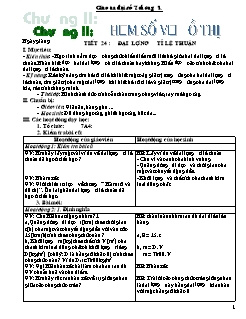 Bài giảng môn Đại số lớp 7 - Tiết 24 : Đại lượng tỉ lệ thuận