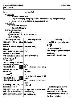 Bài giảng môn Đại số lớp 7 - Tiết 29 : Hàm số