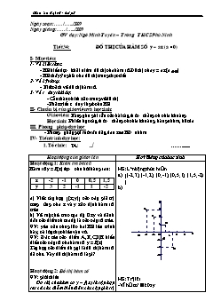 Bài giảng môn Đại số lớp 7 - Tiết 34: Đồ thị của hàm số y = ax (a # 0)