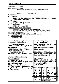 Bài giảng môn Đại số lớp 7 - Tiết 48: Luyện tập (Tiếp)