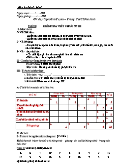 Bài giảng môn Đại số lớp 7 - Tiết 51: Kiểm tra viết chương III