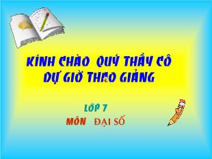 Bài giảng môn Đại số lớp 7 - Tiết 52: Giá trị của một biểu thức đại số