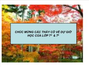 Bài giảng môn Đại số lớp 7 - Tiết 54 : Tính chất tia phân giác của một góc