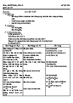 bài giảng môn Đại số lớp 7 - Tiết 55 : Luyện tập