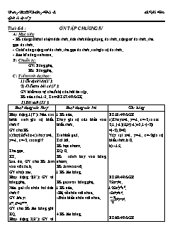 bài giảng môn Đại số lớp 7 - Tiết 64 : Ôn tập chương IV