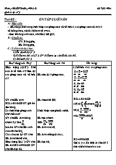 bài giảng môn Đại số lớp 7 - Tiết 68 : Ôn tập cuối năm