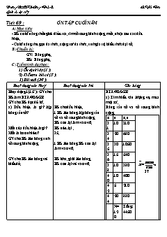 bài giảng môn Đại số lớp 7 - Tiết 69 : Ôn tập cuối năm