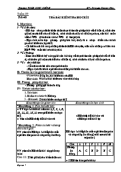 Bài giảng môn Đại số lớp 7 - Tuần: 19 - Tiết 40: Trả bài kiểm tra học kì I