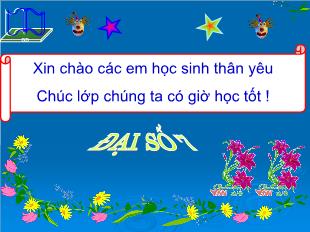 Bài giảng môn Đại số lớp 7 - Tuần 7 - Tiêt 29: Hàm số