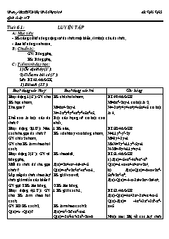 bài giảng môn Đại số lớp 8 - Tiết 61 : Luyện tập