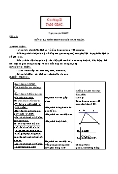 Bài giảng môn Hình học lớp 7 - Tiết 17: Tổng ba góc trong một tam giác
