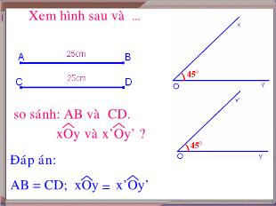 Bài giảng môn Hình học lớp 7 - Tiết 20: Hai tam giác bằng nhau (Tiếp theo)