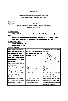 Bài giảng môn Hình học lớp 7 - Tiết 48: Quan hệ giữa các góc và cạnh đối diện trong tam giác