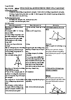 Bài giảng môn Hình học lớp 7 - Tiết 62: Tính chất ba đường trung trực của tam giác