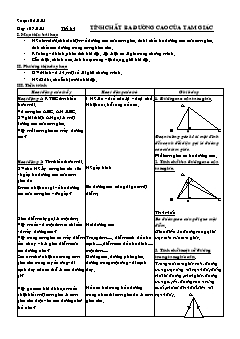 Bài giảng môn Hình học lớp 7 - Tiết 64: Tính chất ba đường cao của tam giác