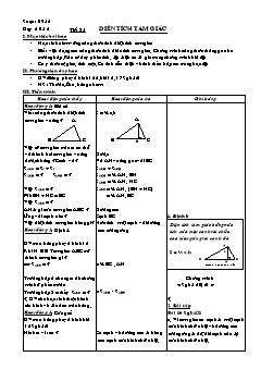 Bài giảng môn Hình học lớp 8 - Tiết 28: Diện tích tam giác