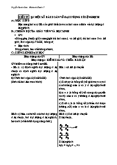 Bài giảng môn Toán học lớp 7 - Tiết 27 - Bài 3: Một số bài toán về đại lượng tỉ lệ nghịch