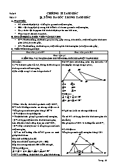 Bài giảng môn Toán học lớp 7 - Tuần 9 - Tiết 17 - Bài 1: Tổng ba góc trong tam giác