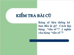 Bài giảng môn Toán lớp 7 - Bài 3: Biểu đồ (Tiết 1)