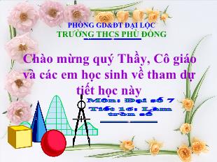 Bài giảng môn Toán lớp 7 - Tiết 16: Làm tròn số