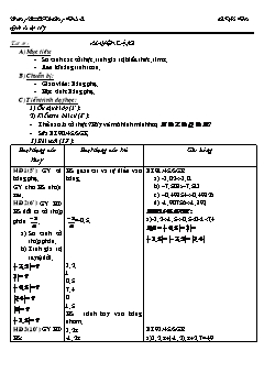 bài giảng môn toán lớp 7 - Tiết 19 : Luyện tập (tiết 1)