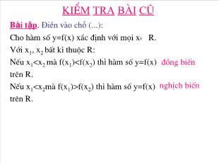 Bài giảng môn Toán lớp 7 - Tiết 20: Hàm số bậc nhất