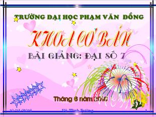 Bài giảng môn Toán lớp 7 - Tiết 54 - Bài 4: Đa thức (tiếp)