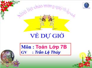 Bài giảng môn Toán lớp 7 - Tiết 54 - Bài 4: Đơn thức đồng dạng (tiết 9)