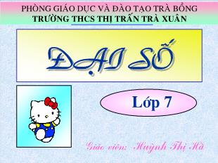 Bài giảng môn Toán lớp 7 - Tiết 57 - Bài 7: Cộng, trừ đa thức