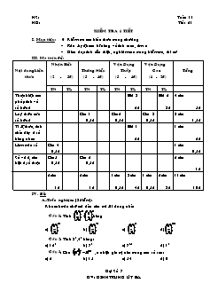 Bài giảng môn Toán lớp 7 - Tuần 11 - Tiết 21: Kiểm tra 1 tiết