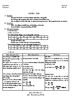 Bài giảng môn Toán lớp 7 - Tuần 14 - Tiết 28: Luyện tập