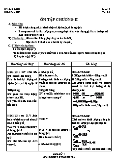 Bài giảng môn Toán lớp 7 - Tuần 17 - Tiết 35: Ôn tập chương II
