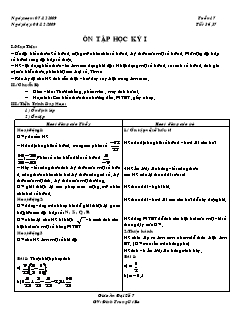 Bài giảng môn Toán lớp 7 - Tuần 17 - Tiết 36, 37: Ôn tập học kỳ I
